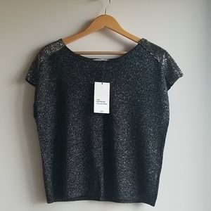 Zara Sparkly Knit Top Size S